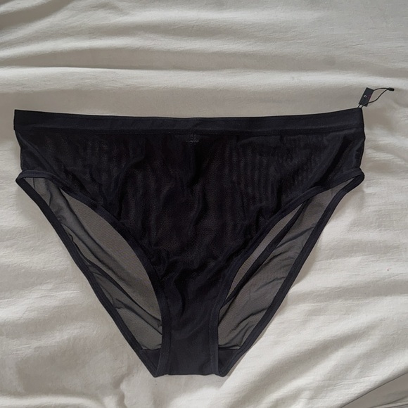 Curvy Couture || NWT || Sheer Mesh High Cut Brief Panty - Picture 2 of 7